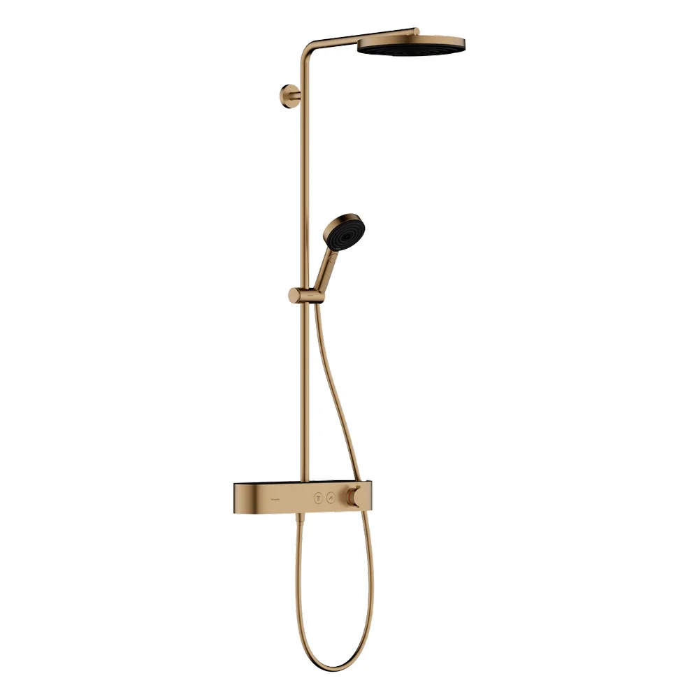 Душова система Hansgrohe Pulsify S Showerpipe 260 1jet із термостатом, бронза (24220140)