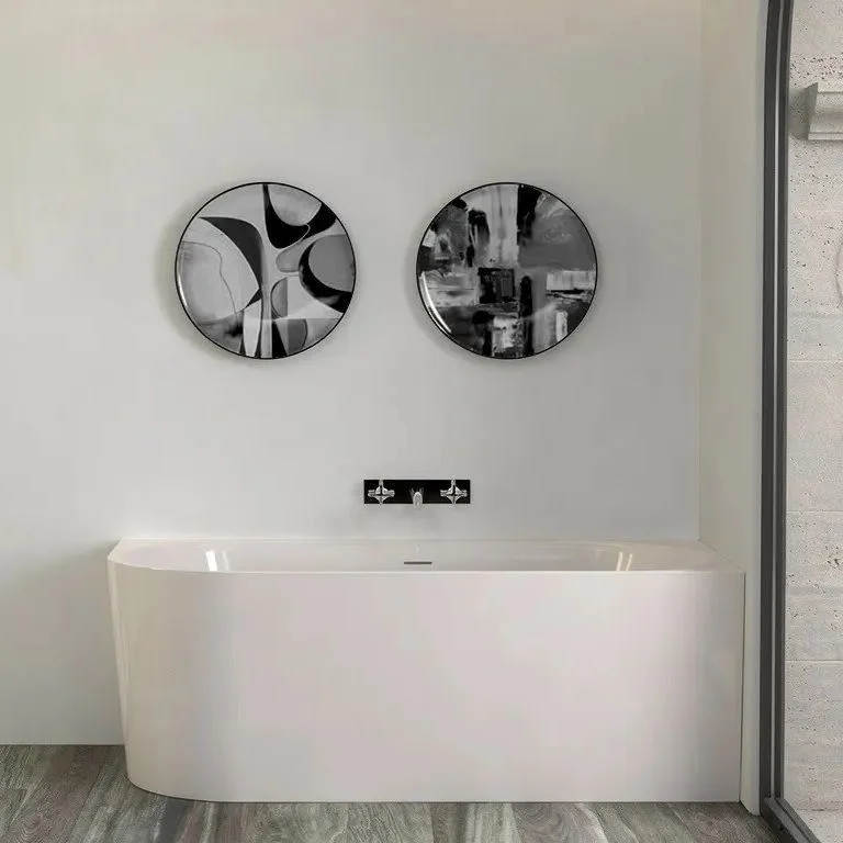 Ванна акрилова кутова Knief Chill 170 L 170x75x60, slot overflow перелив, click-clack, білий матовий (01017WMWM6SWM)