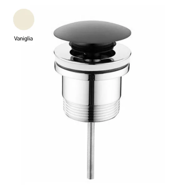 Донний клапан Nic Design з керамічною накладкою, Vaniglia mat/хром (007403056)