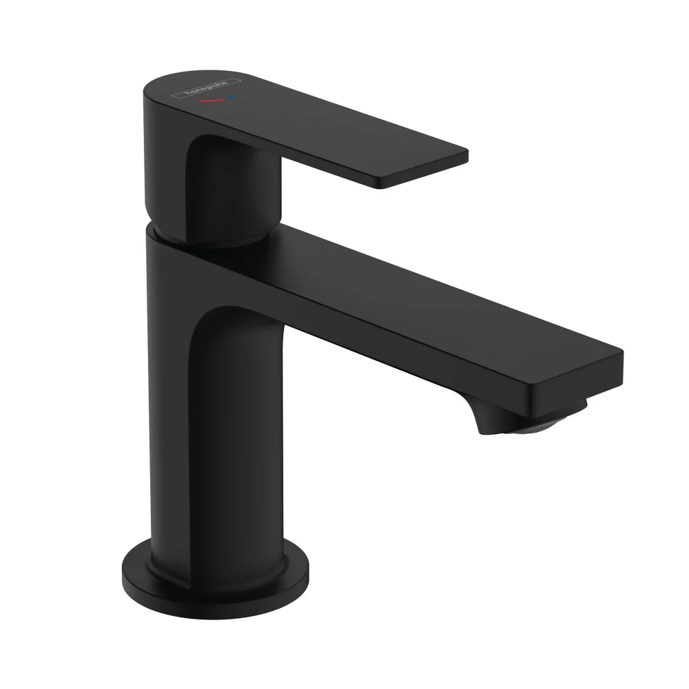 Змішувач Hansgrohe Rebris E 80 Coolstart EcoSmart+ для умивальника з д/в pop-up, Matt Black (72587670)