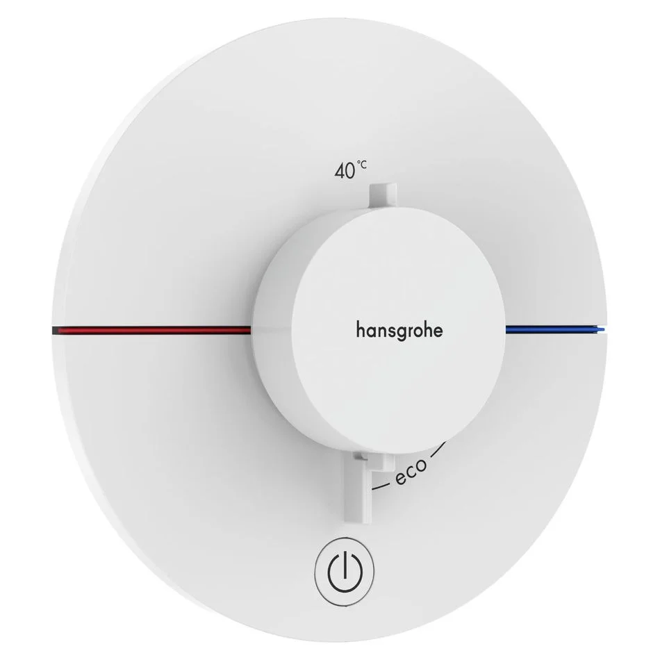 Термостат прихованого монтажу Hansgrohe ShowerSelect Comfort S HighFlow на 1 функцію, Matt White (15562700)