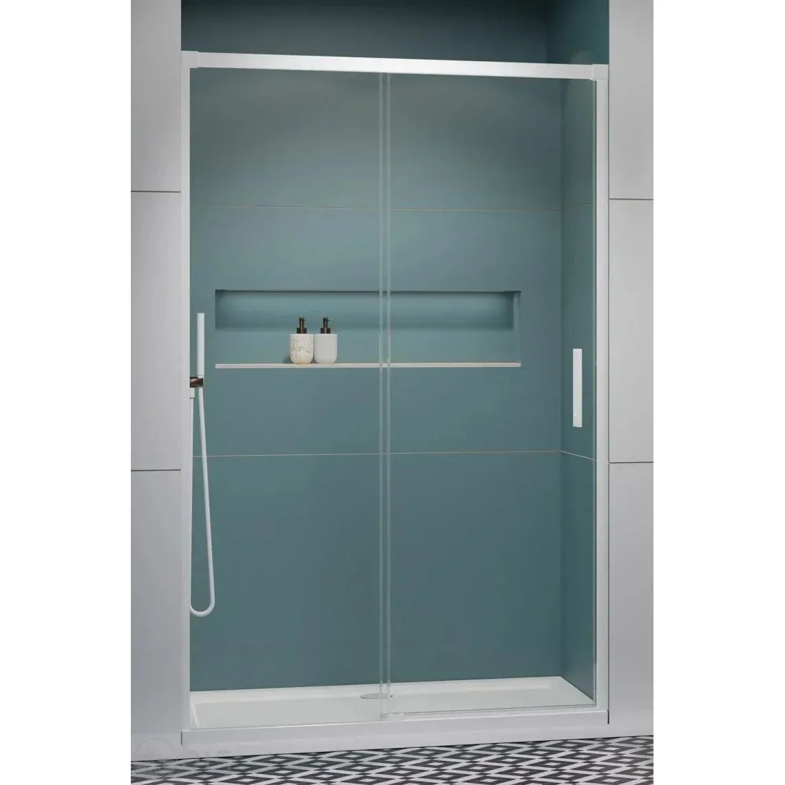 Душові двері Radaway Idea White DWJ 1500Rx2005 профіль білий, скло прозоре, відкривання дверей вліво (387019-04-01L)