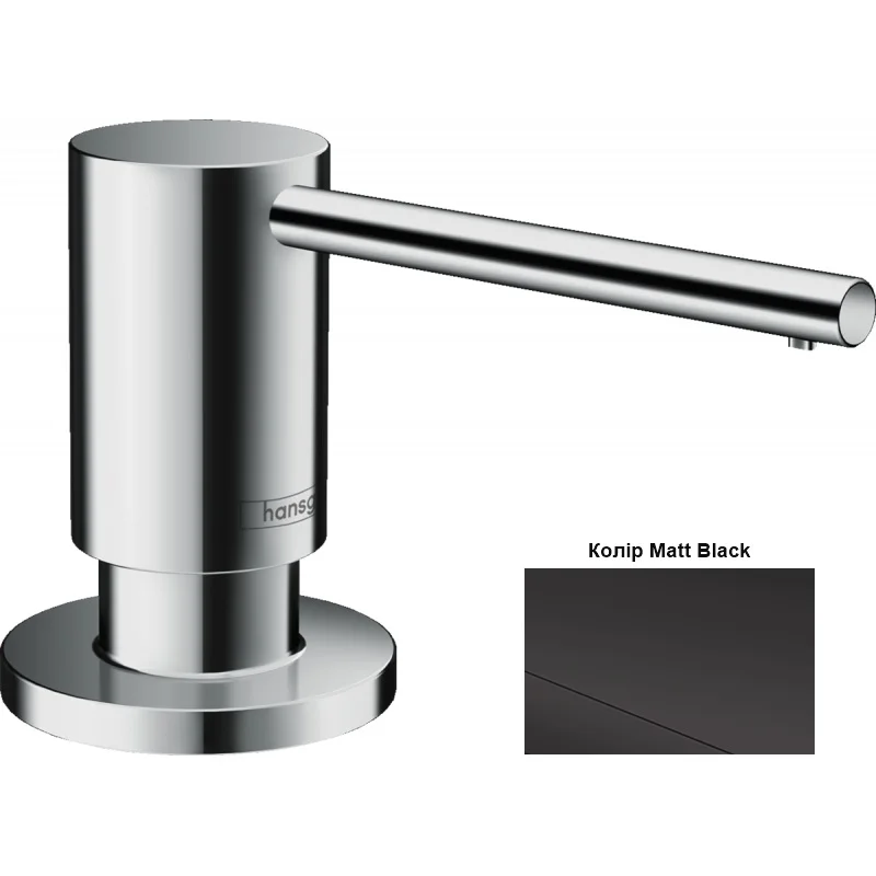 Дозатор кухонний для миючого Hansgrohe A41, 500 ml, Matt Black (40438670)