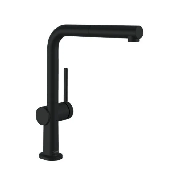 Кухонний змішувач Hansgrohe Talis M54 270 2jet ECO з витяжним виливом, чорний матовий (72845670)