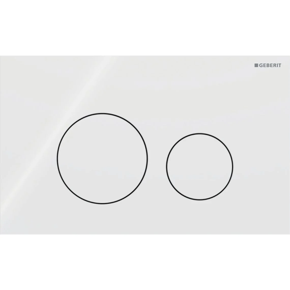 Клавіша змиву Geberit Sigma40 Round, подвійний змив, скло, білий (115.628.SI.1)