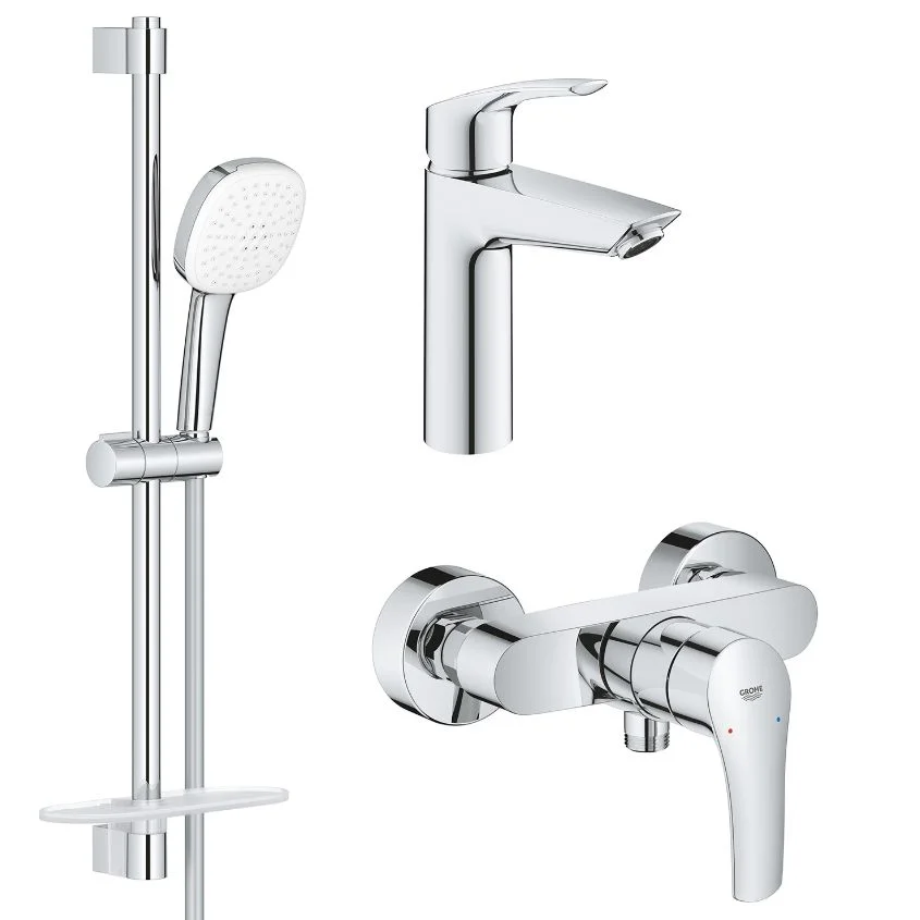 Комплект змішувачів для душу Grohe Eurosmart 3в1, хром (UA123244M1)