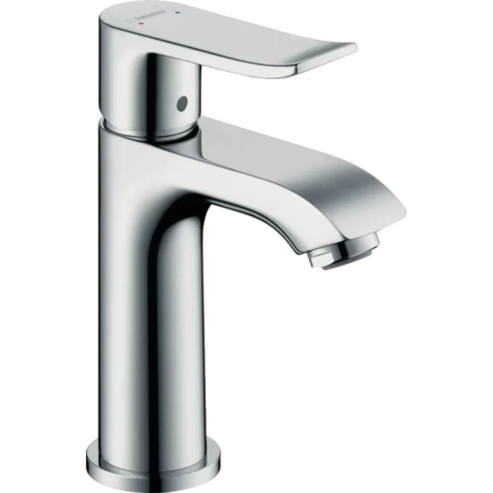 Змішувач для умивальника Hansgrohe Metris 100 без донного клапана, хром (31186000)