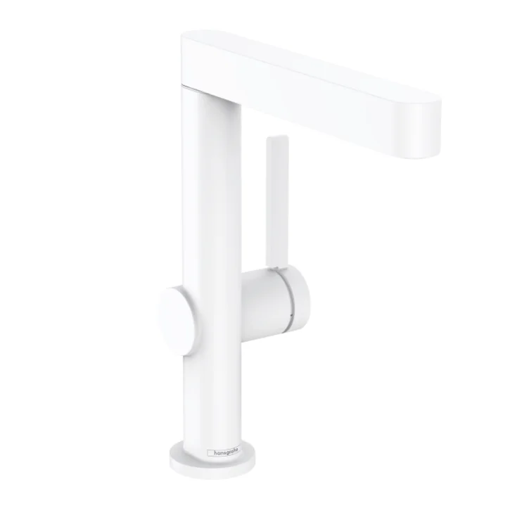 Змішувач для умивальника Hansgrohe Finoris 230 з поворотним носиком 2JET та д/к push-open, білий матовий (76060700)