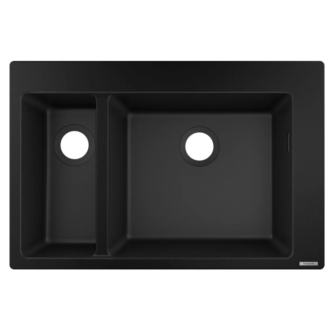 Кухонна мийка Hansgrohe S51 S510-F635 770х510 на 2 чаші 80/450, graphiteblack (43315170)