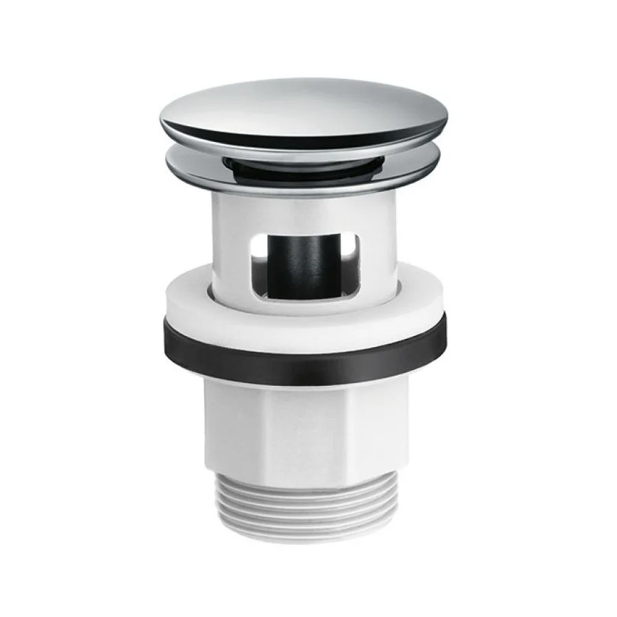 Донний клапан для умивальника з переливом Hansgrohe Push-Open, хром (50105000)