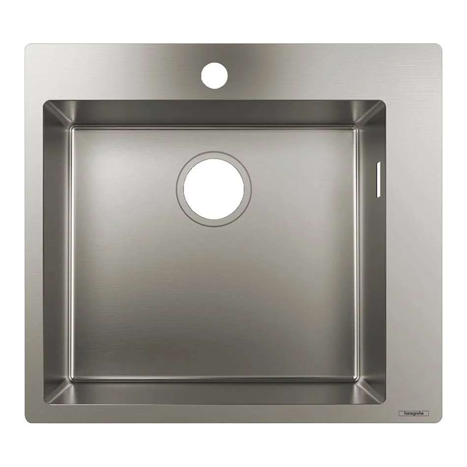 Кухонна мийка Hansgrohe S711-F450 550х500 на стільницю, Stainless Steel (43301800)