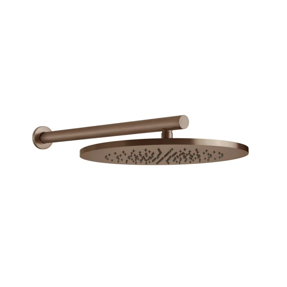 Верхній душ Gessi 316, 1/2' 350 мм настінний, із захистом від нальоту, Copper Brushed PVD (54148-708)