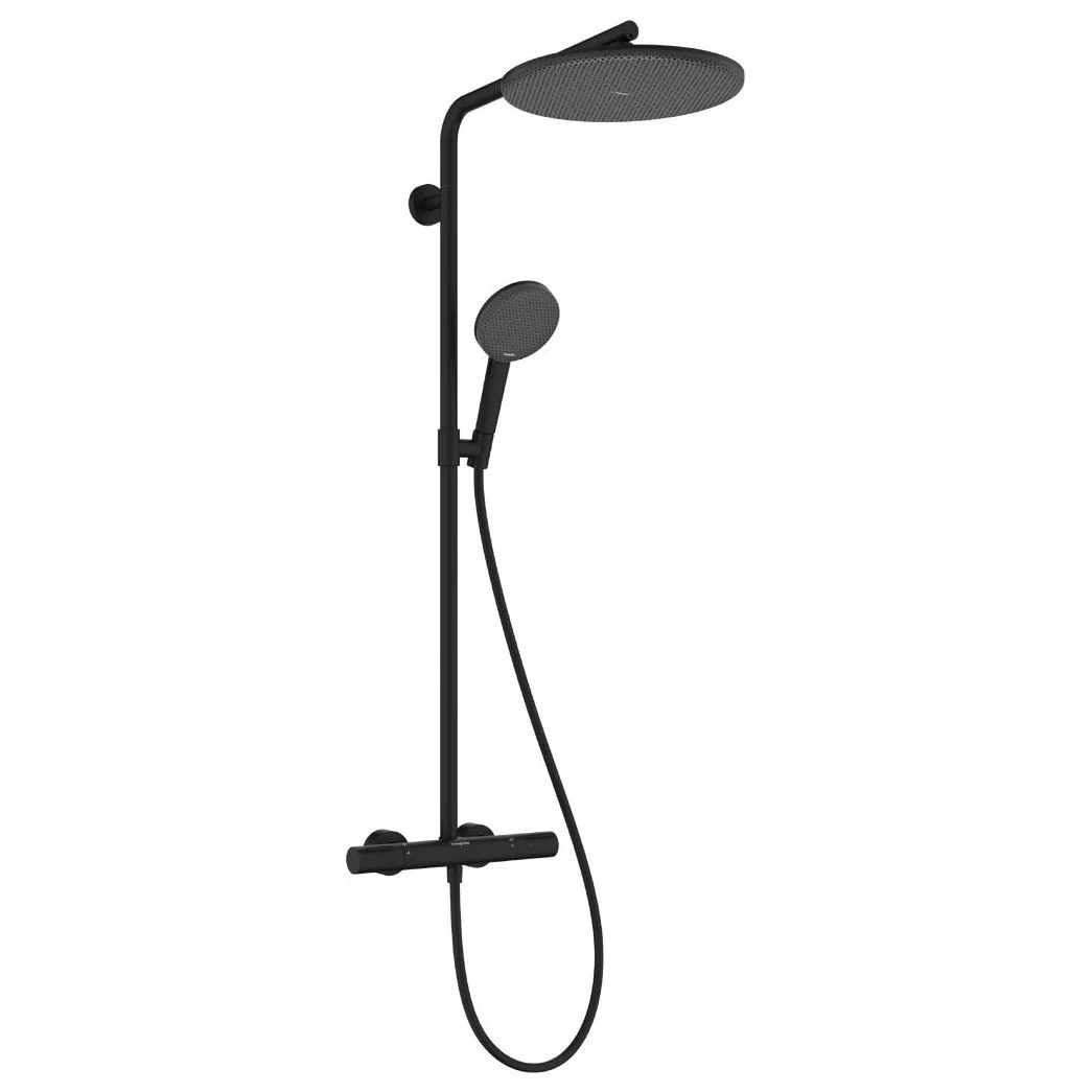 Душова система Hansgrohe Raindance Alive S Puro 300 1jet EcoSmart з Ecostat Element, Matt Black (24593670)