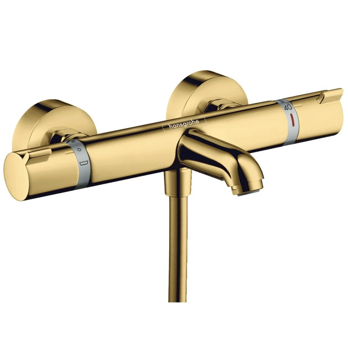 Змішувач для ванни з термостатом Hansgrohe Ecostat Comfort, Polished Gold Optic (13114990)