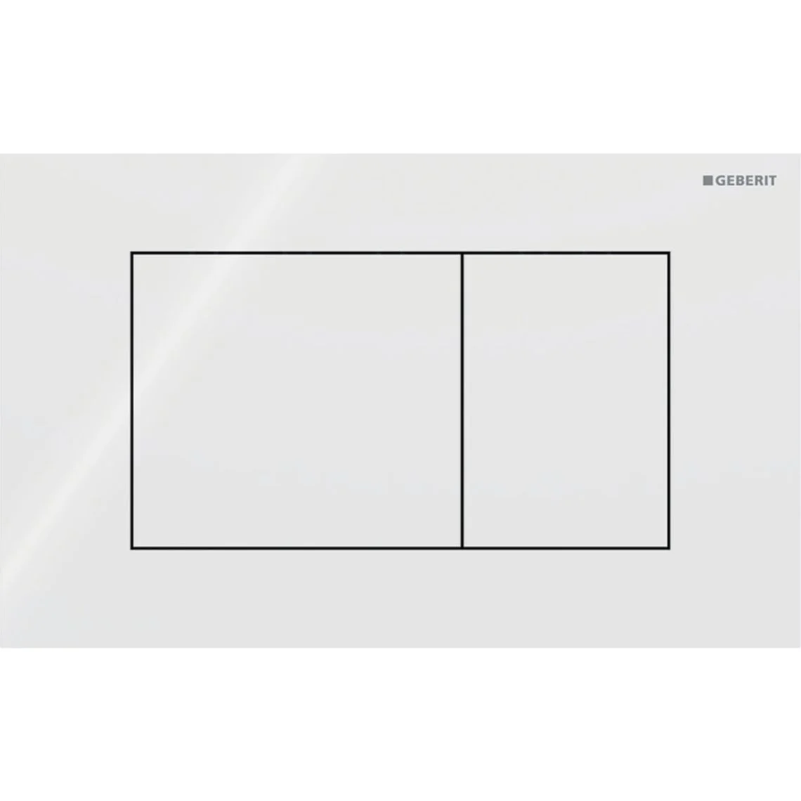 Клавіша змиву Geberit Sigma40 Square, скло, білий (115.629.SI.1)