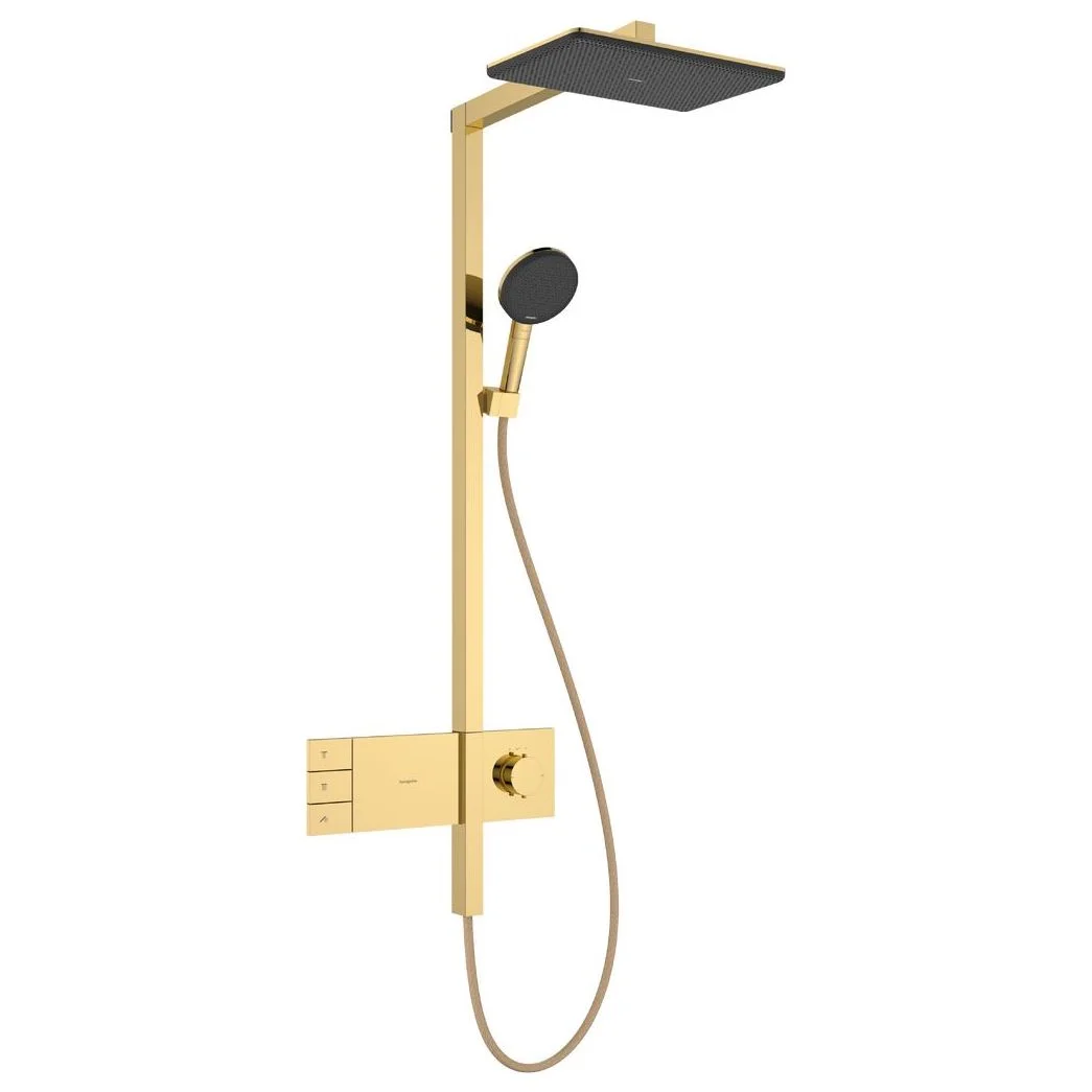 Душова система Hansgrohe Raindance Alive Q 340/210 2jet ShowerSelect Comfort, Polished Gold Optic (24590990)