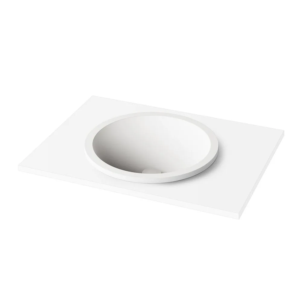 Умивальник врізний PAA Round In, Silkstone, D=44, Matte White (IROSIN_00)