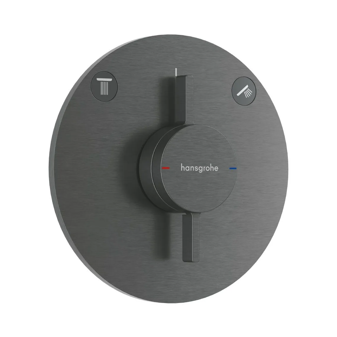 Змішувач для душу Hansgrohe прихованого монтажу DuoTurn S на 2 функції, Brushed Black Chrome (75418340)