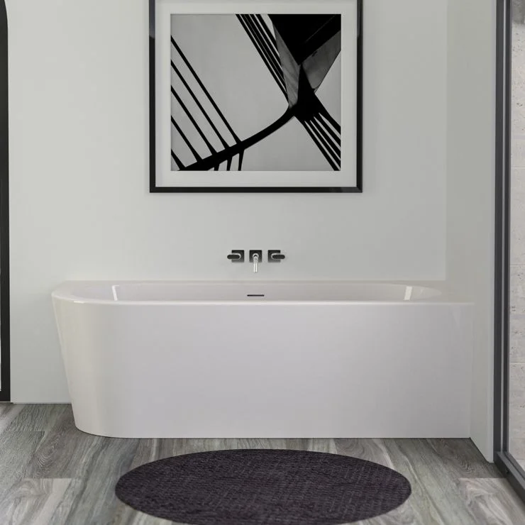 Ванна акрилова пристінна Knief Wall L 178х78х58, щілинний перелив, без г/м, Glossy White (01077LWGWG6SCR)