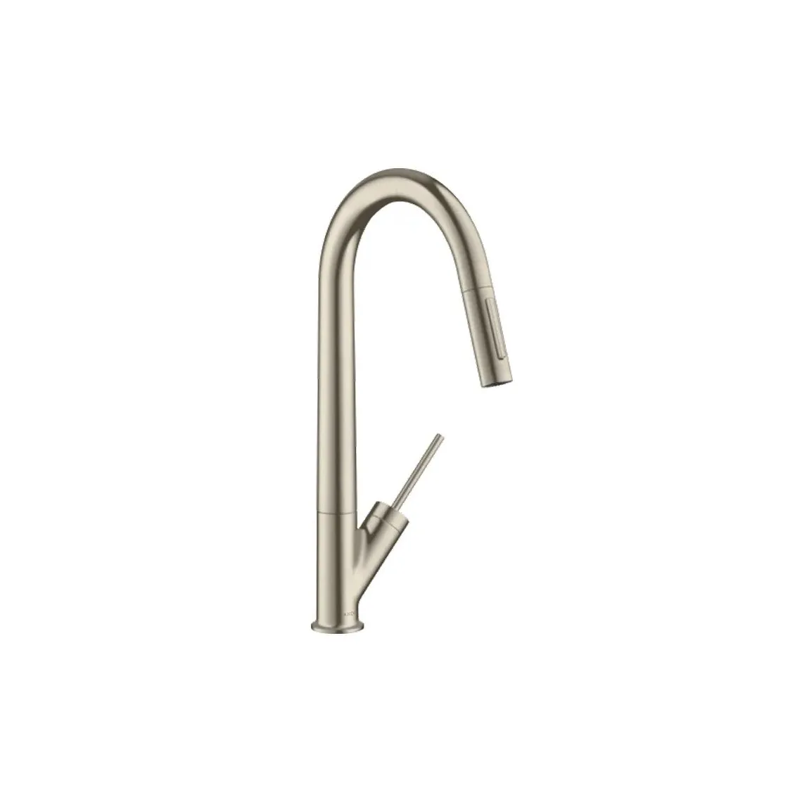 Змішувач для кухні Axor Starck 270 з витяжним виливом, Brushed Nickel (10821820)