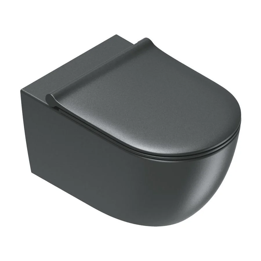 Підвісний унітаз з кришкою Catalano Sfera 55х35, Nero satinato (0511550022_0551200022)