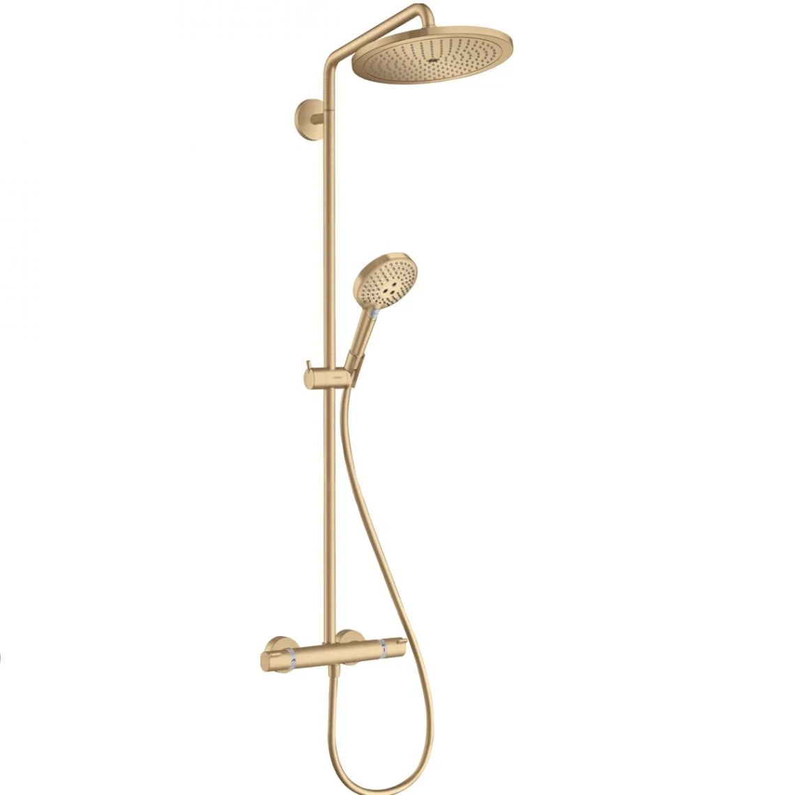 Душова система Hansgrohe Croma Select S 280 1jet Showerpipe з термостатом, brushed bronze (26890140)