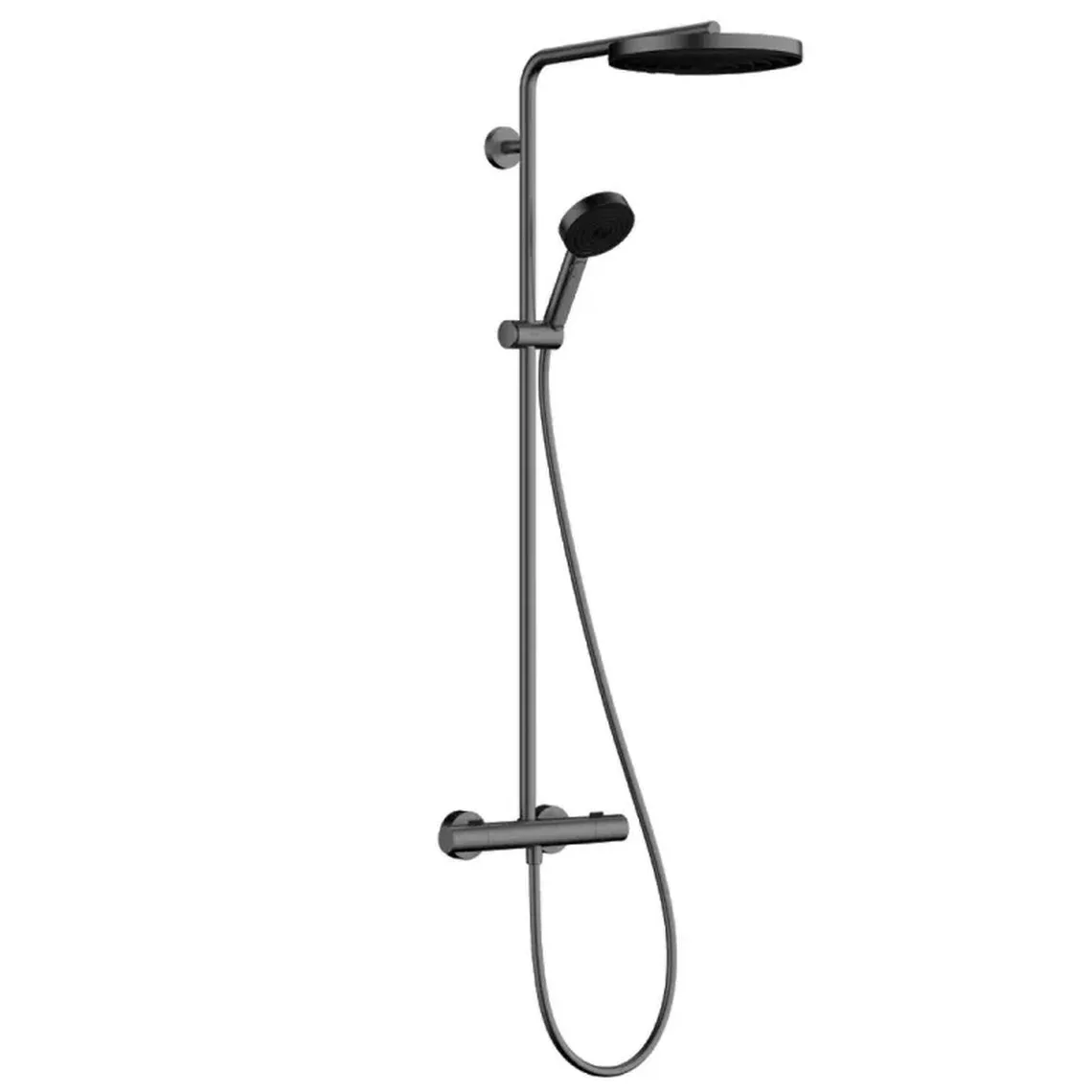 Душова система Hansgrohe Pulsify S Puro Showerpipe 260 1jet EcoSmart з Ecostat Fine 3jet, Brushed Black Chrome (24237340)