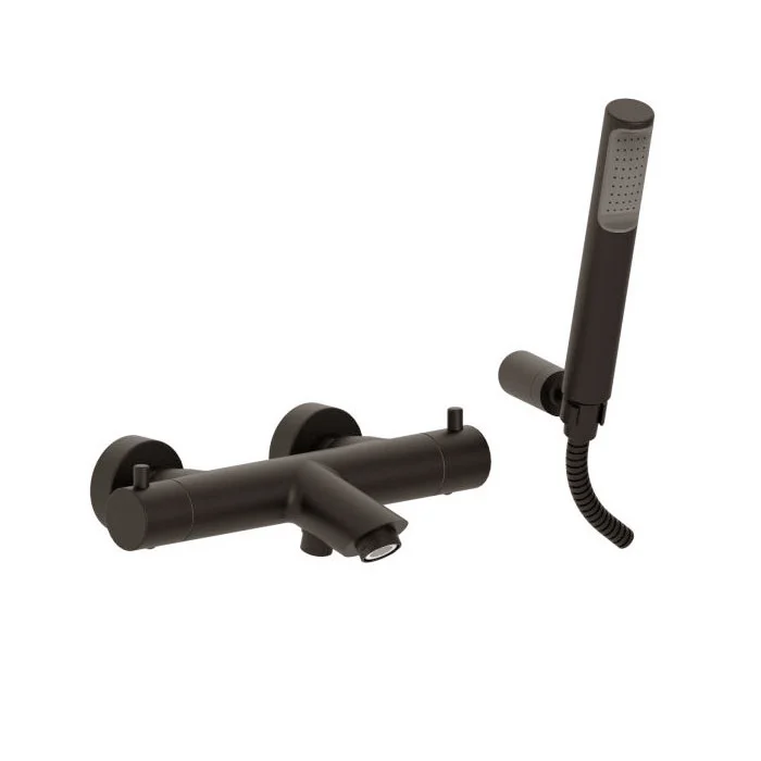 Змішувач для ванни/душу з термостатом Paffoni Light, Brushed Black Chrome (LIQ023NKNSP)