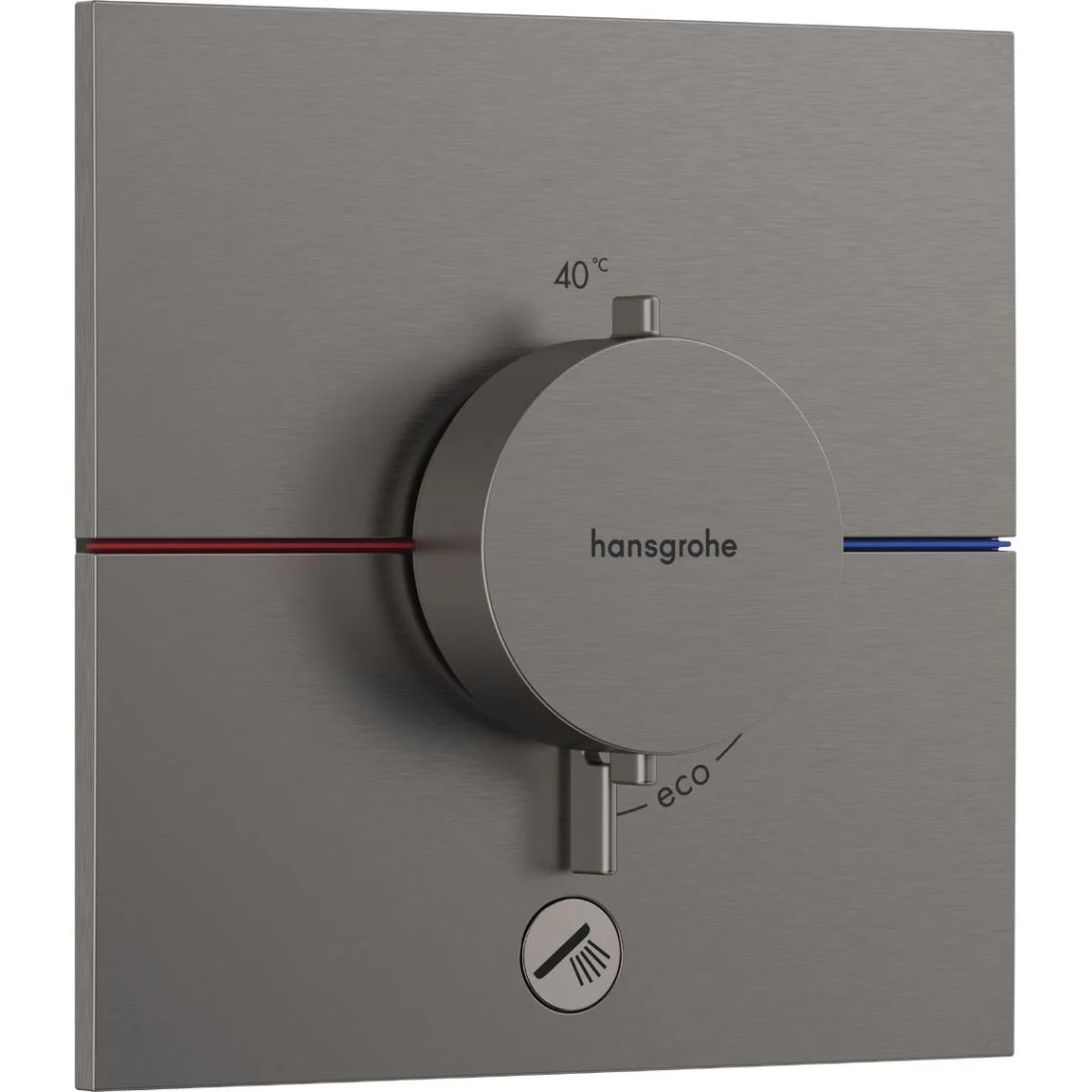 Термостат прихованого монтажу Hansgrohe ShowerSelect Comfort E HighFlow на 1 функцію, Brush Black Chrome (15575340)